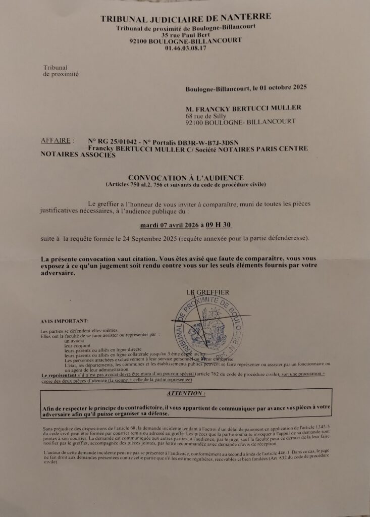 TRIBUNAL JUDICAIRE DE BOULOGNE-BILLANCOURT